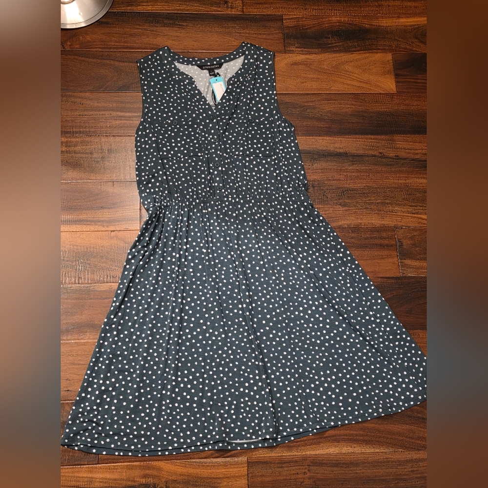 41 Hawthorn Black and White Polka Dot  Dress